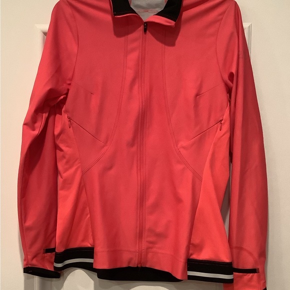 Gore Running Wear Jacket Windstopper Soft Shell Pink Full Zip Multiple Pocket - Picture 3 of 12